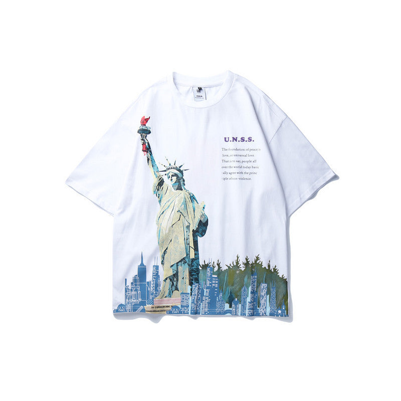 European and American Trendy Brand Hip-hop Loose Hiphop T-shirt